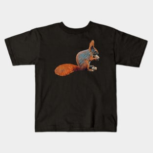 Squirrel - Woodland Themed Kids Room, Funny Gifts For Forester, Cute Animals Kids T-Shirt